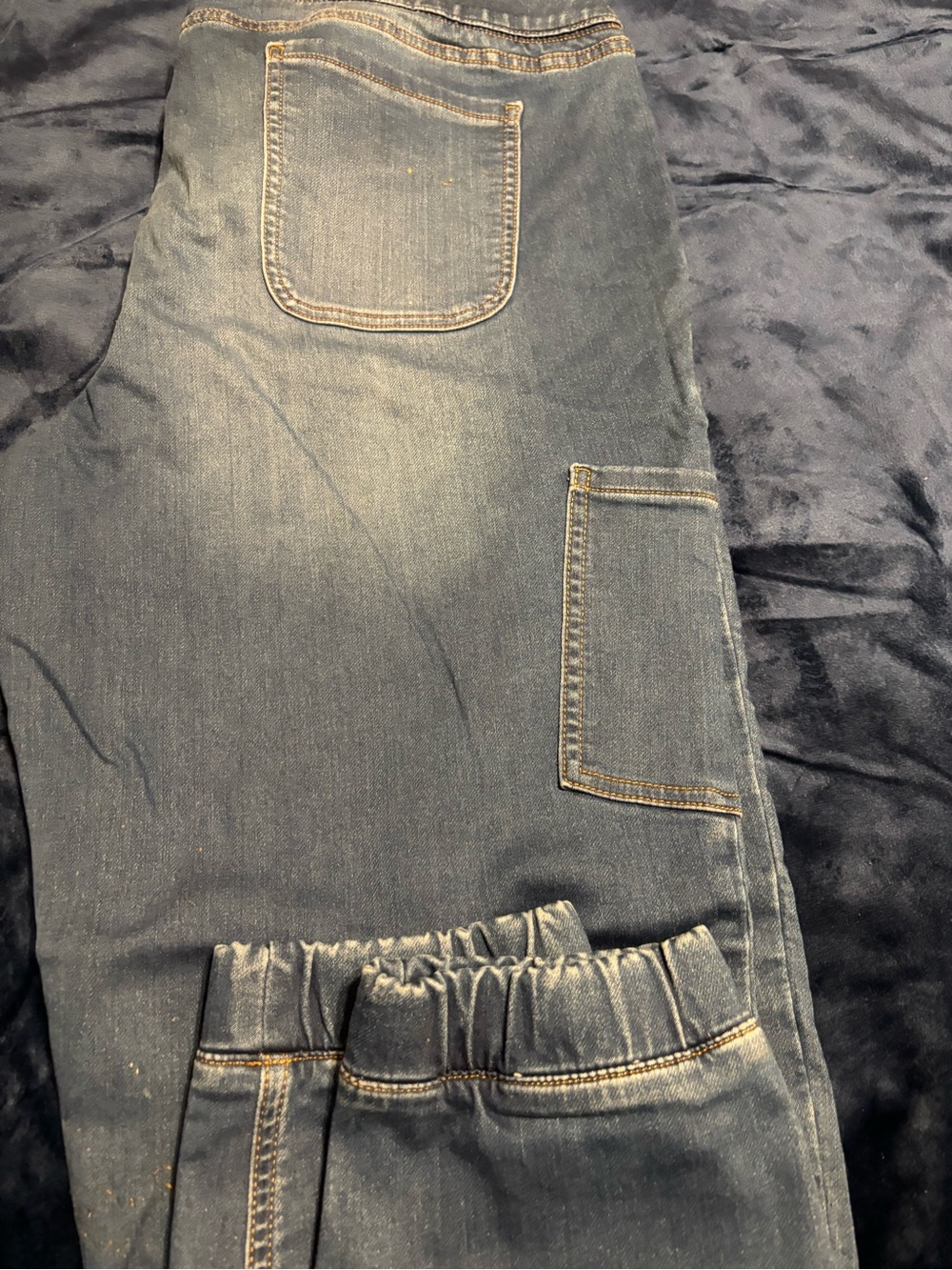 Denim & Co Women’s XL Pull On Cargo Jeans Stretch Blue Denim NWT - Picture 7 of 7